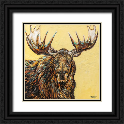 A Large Moose Black Ornate Wood Framed Art Print with Double Matting by Vitaletti, Carolee