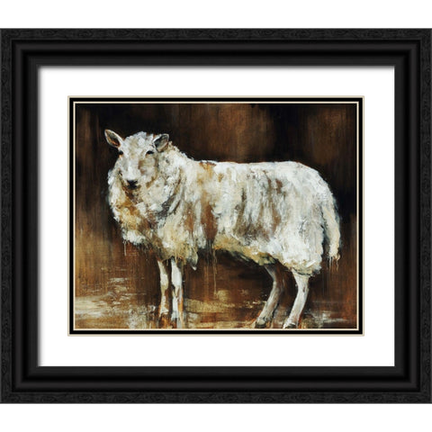 Have Ewe Any Wool Black Ornate Wood Framed Art Print with Double Matting by Edmunds, Sydney