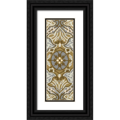 Palladium Tapestry I Black Ornate Wood Framed Art Print with Double Matting by Zarris, Chariklia