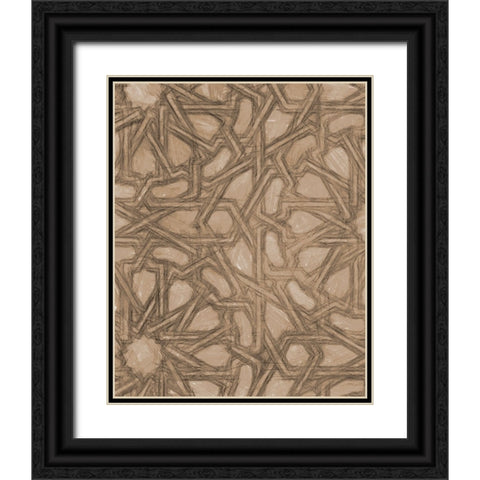 Ornamental Design I Black Ornate Wood Framed Art Print with Double Matting by Saunders, Alonzo