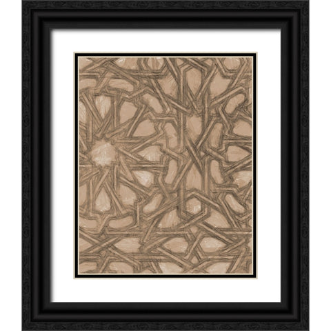 Ornamental Design II Black Ornate Wood Framed Art Print with Double Matting by Saunders, Alonzo