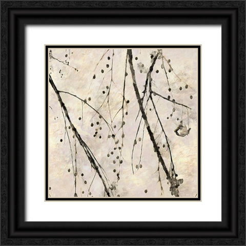 Winter Branches I Black Ornate Wood Framed Art Print with Double Matting by Saunders, Alonzo