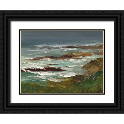 Pescadero II Black Ornate Wood Framed Art Print with Double Matting by Finch, Sheila
