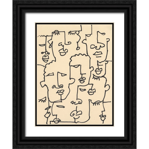 Ethic Inline I Black Ornate Wood Framed Art Print with Double Matting by Dixon, Samuel