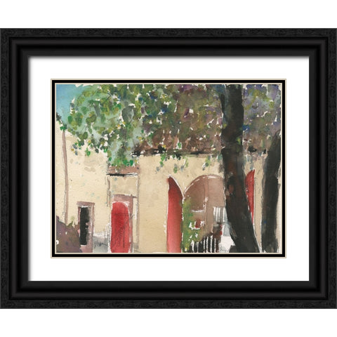 The Courtyard Moment II Black Ornate Wood Framed Art Print with Double Matting by Dixon, Samuel