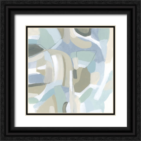 Blue Vibration I Black Ornate Wood Framed Art Print with Double Matting by Vess, June Erica