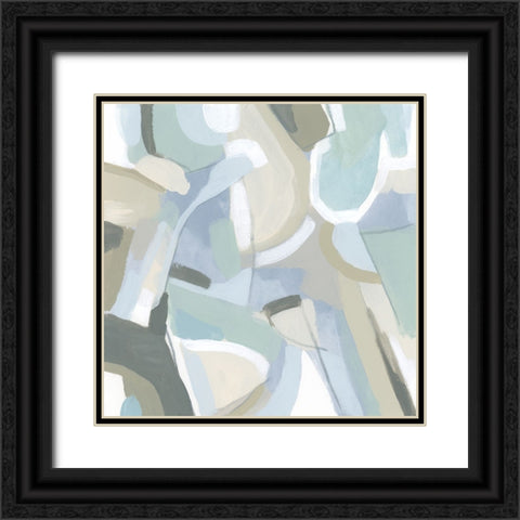 Blue Vibration II Black Ornate Wood Framed Art Print with Double Matting by Vess, June Erica