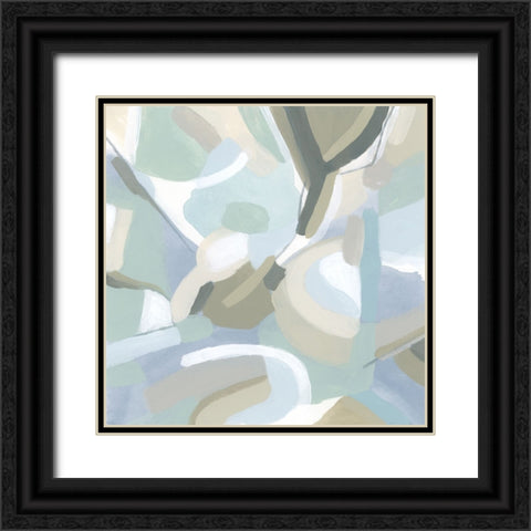 Blue Vibration III Black Ornate Wood Framed Art Print with Double Matting by Vess, June Erica