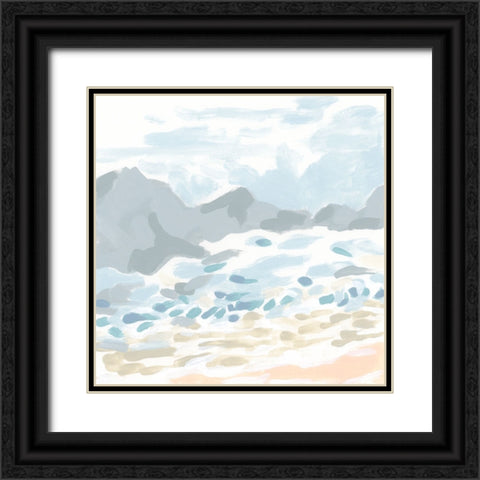 Brush Surf I Black Ornate Wood Framed Art Print with Double Matting by Vess, June Erica