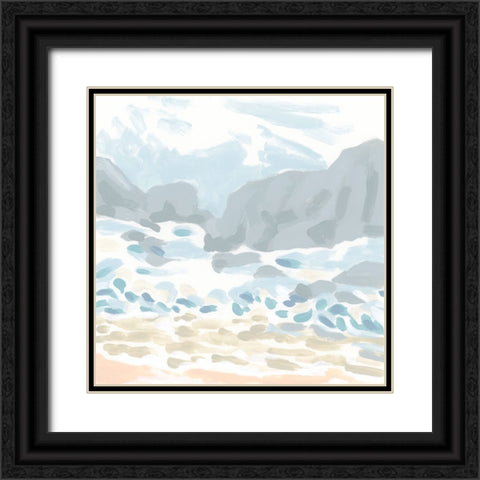 Brush Surf II Black Ornate Wood Framed Art Print with Double Matting by Vess, June Erica