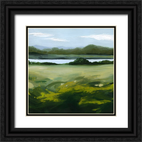 River Run Valley II Black Ornate Wood Framed Art Print with Double Matting by Popp, Grace