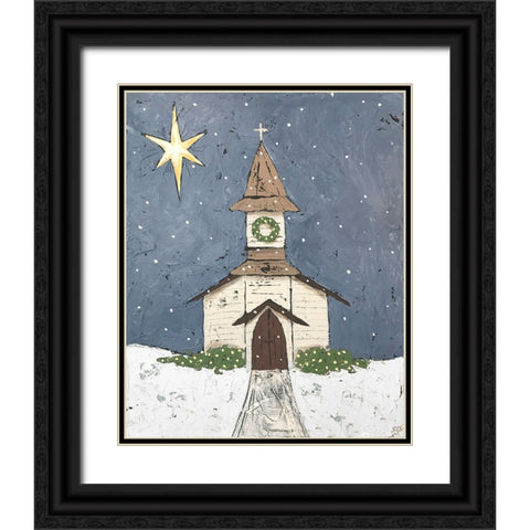 A Silent Night III Black Ornate Wood Framed Art Print with Double Matting by Reynolds, Jade