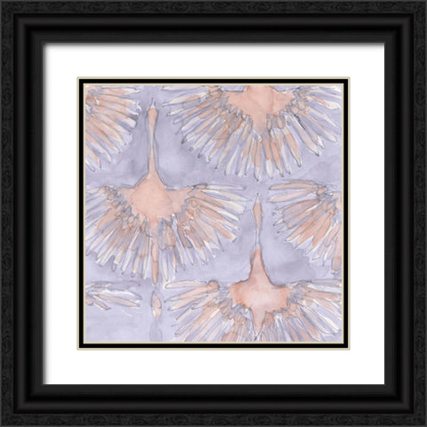 The Bird Gathering II Black Ornate Wood Framed Art Print with Double Matting by Dixon, Samuel