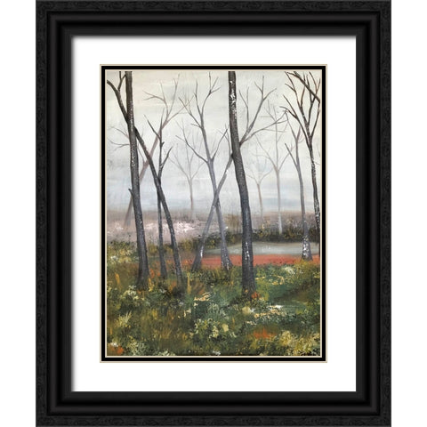 Misty Woods I Black Ornate Wood Framed Art Print with Double Matting by Reynolds, Jade