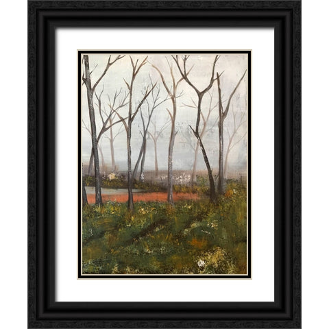Misty Woods II Black Ornate Wood Framed Art Print with Double Matting by Reynolds, Jade