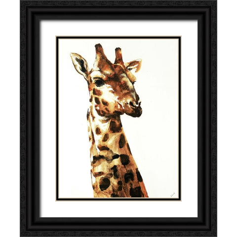 Safari Series IV Black Ornate Wood Framed Art Print with Double Matting by Schicker, Joshua