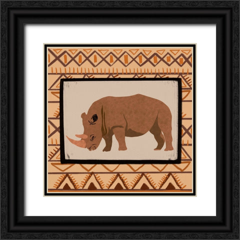 Safari Animal IV Black Ornate Wood Framed Art Print with Double Matting by Moore, Regina