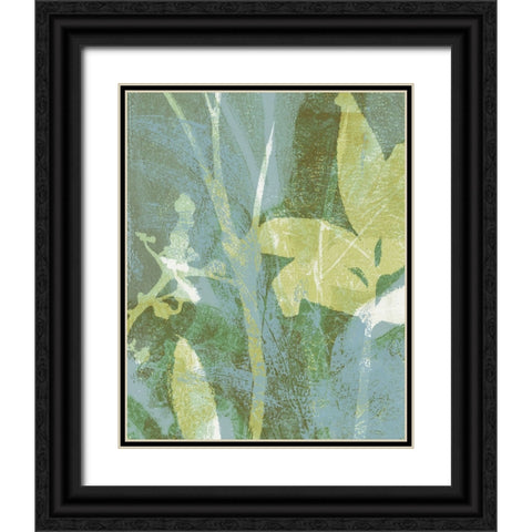 Serene Botany I Black Ornate Wood Framed Art Print with Double Matting by Barnes, Victoria