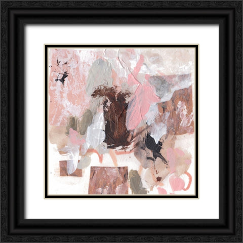 Pebble Rouge IV Black Ornate Wood Framed Art Print with Double Matting by Wang, Melissa