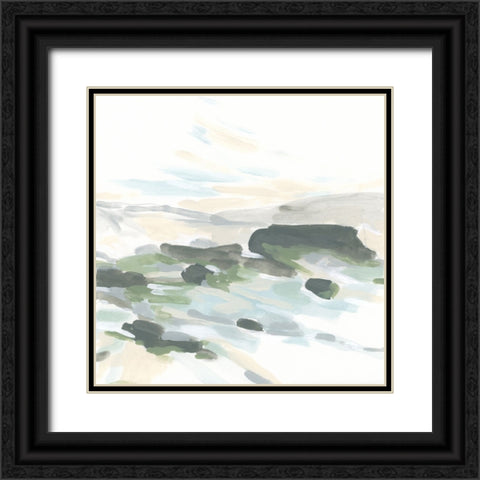 Open Currents I Black Ornate Wood Framed Art Print with Double Matting by Vess, June Erica