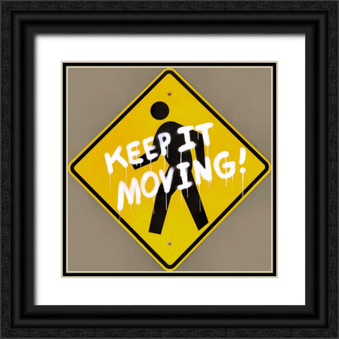 Graffiti Sign I Black Ornate Wood Framed Art Print with Double Matting by Saunders, Alonzo