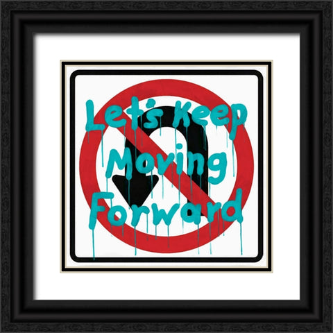 Graffiti Sign III Black Ornate Wood Framed Art Print with Double Matting by Saunders, Alonzo