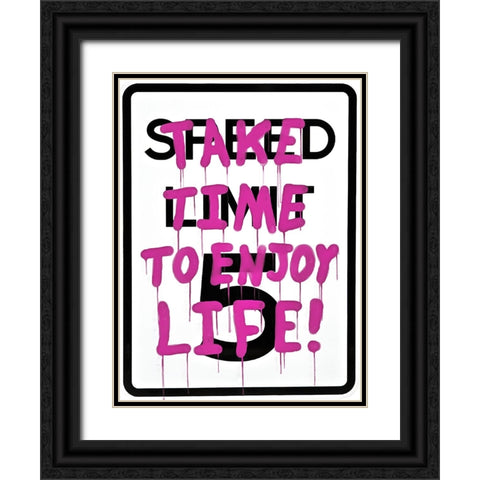 Graffiti Sign IV Black Ornate Wood Framed Art Print with Double Matting by Saunders, Alonzo