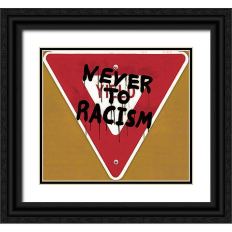 Graffiti Sign V Black Ornate Wood Framed Art Print with Double Matting by Saunders, Alonzo