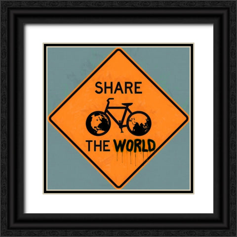 Graffiti Sign VI Black Ornate Wood Framed Art Print with Double Matting by Saunders, Alonzo