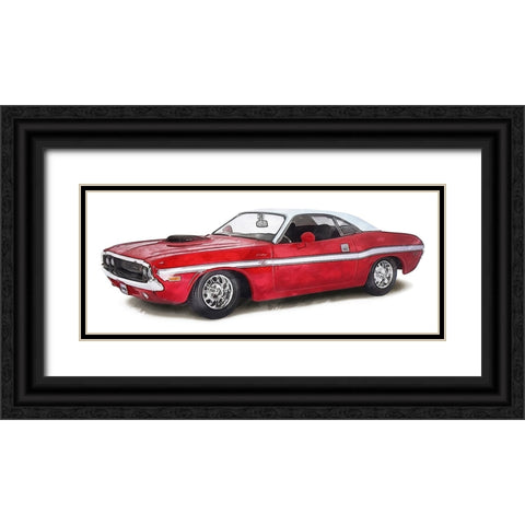 Classic Car III Black Ornate Wood Framed Art Print with Double Matting by Saunders, Alonzo