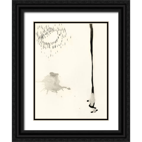 Matchstick Minimals I Black Ornate Wood Framed Art Print with Double Matting by Fuchs, Jodi