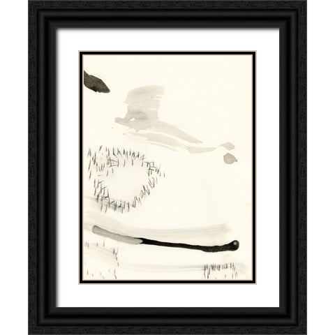 Matchstick Minimals II Black Ornate Wood Framed Art Print with Double Matting by Fuchs, Jodi