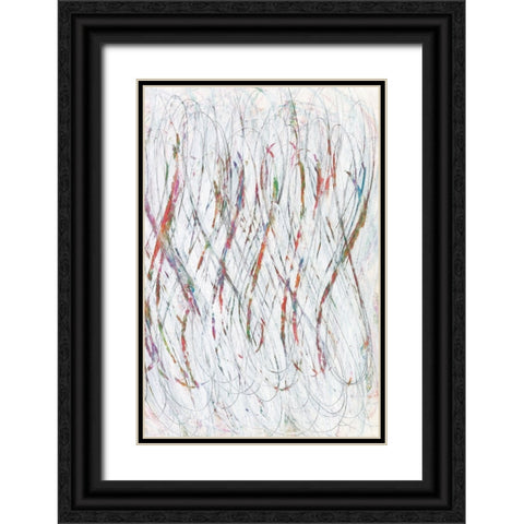 White Infinity I Black Ornate Wood Framed Art Print with Double Matting by Fuchs, Jodi