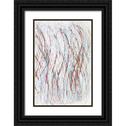 White Infinity II Black Ornate Wood Framed Art Print with Double Matting by Fuchs, Jodi
