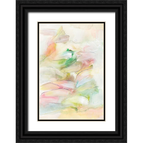 Colorful Coalescence I Black Ornate Wood Framed Art Print with Double Matting by Fuchs, Jodi