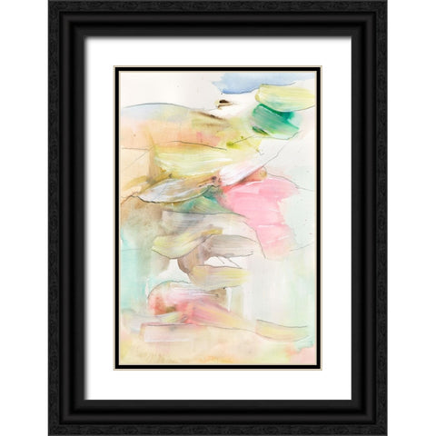 Colorful Coalescence II Black Ornate Wood Framed Art Print with Double Matting by Fuchs, Jodi