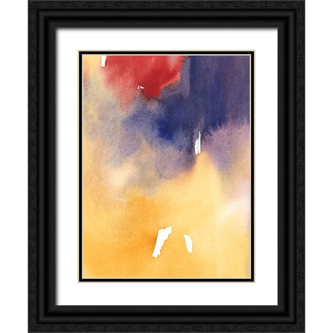 Golden Sunset I Black Ornate Wood Framed Art Print with Double Matting by Combs, Joyce