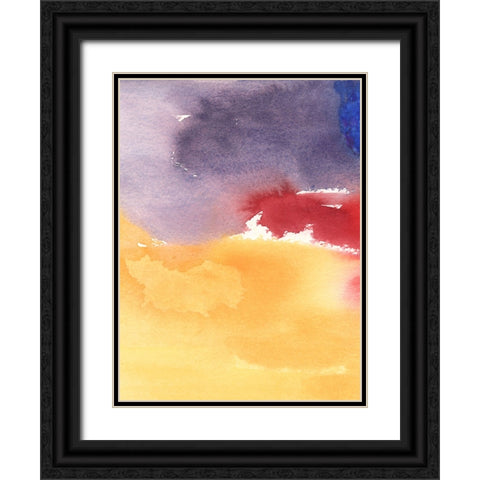 Golden Sunset II Black Ornate Wood Framed Art Print with Double Matting by Combs, Joyce