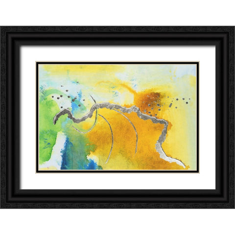 Embellished Tropical Cocktail I Black Ornate Wood Framed Art Print with Double Matting by Combs, Joyce