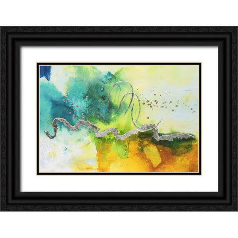 Embellished Tropical Cocktail II Black Ornate Wood Framed Art Print with Double Matting by Combs, Joyce