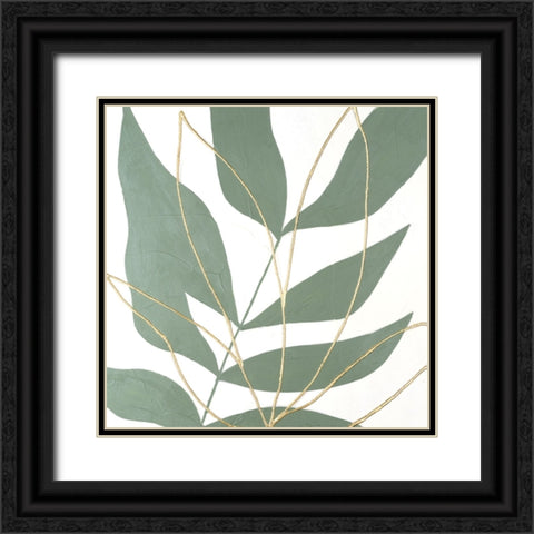 Layers of Leaves II Black Ornate Wood Framed Art Print with Double Matting by Lam, Vanna