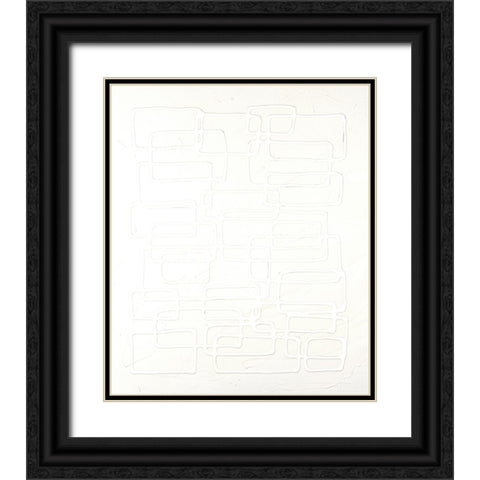 Quadratics I Black Ornate Wood Framed Art Print with Double Matting by Willett, Michael