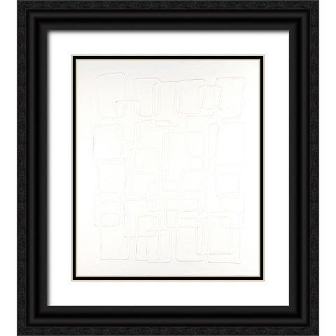 Quadratics II Black Ornate Wood Framed Art Print with Double Matting by Willett, Michael