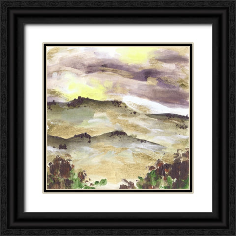 Misty Sunset I Black Ornate Wood Framed Art Print with Double Matting by Wang, Melissa