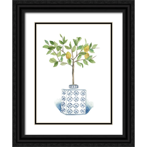 Growing Lemon II Black Ornate Wood Framed Art Print with Double Matting by Wang, Melissa