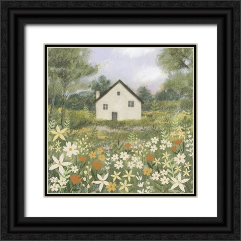 Storybook Cottage I Black Ornate Wood Framed Art Print with Double Matting by Barnes, Victoria