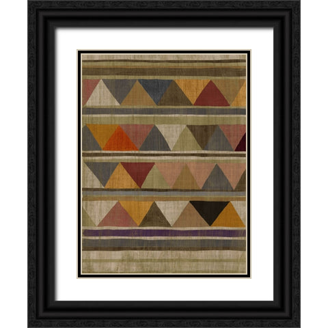 Multicolored Tapestry I Black Ornate Wood Framed Art Print with Double Matting by Zarris, Chariklia