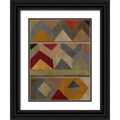 Multicolored Tapestry II Black Ornate Wood Framed Art Print with Double Matting by Zarris, Chariklia