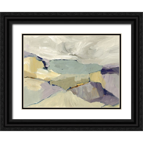 Misty Bluffs I Black Ornate Wood Framed Art Print with Double Matting by Barnes, Victoria