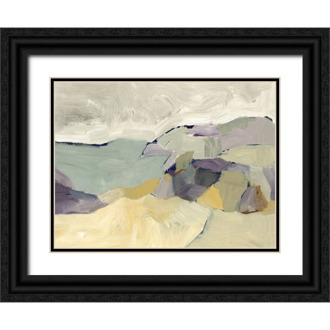 Misty Bluffs II Black Ornate Wood Framed Art Print with Double Matting by Barnes, Victoria